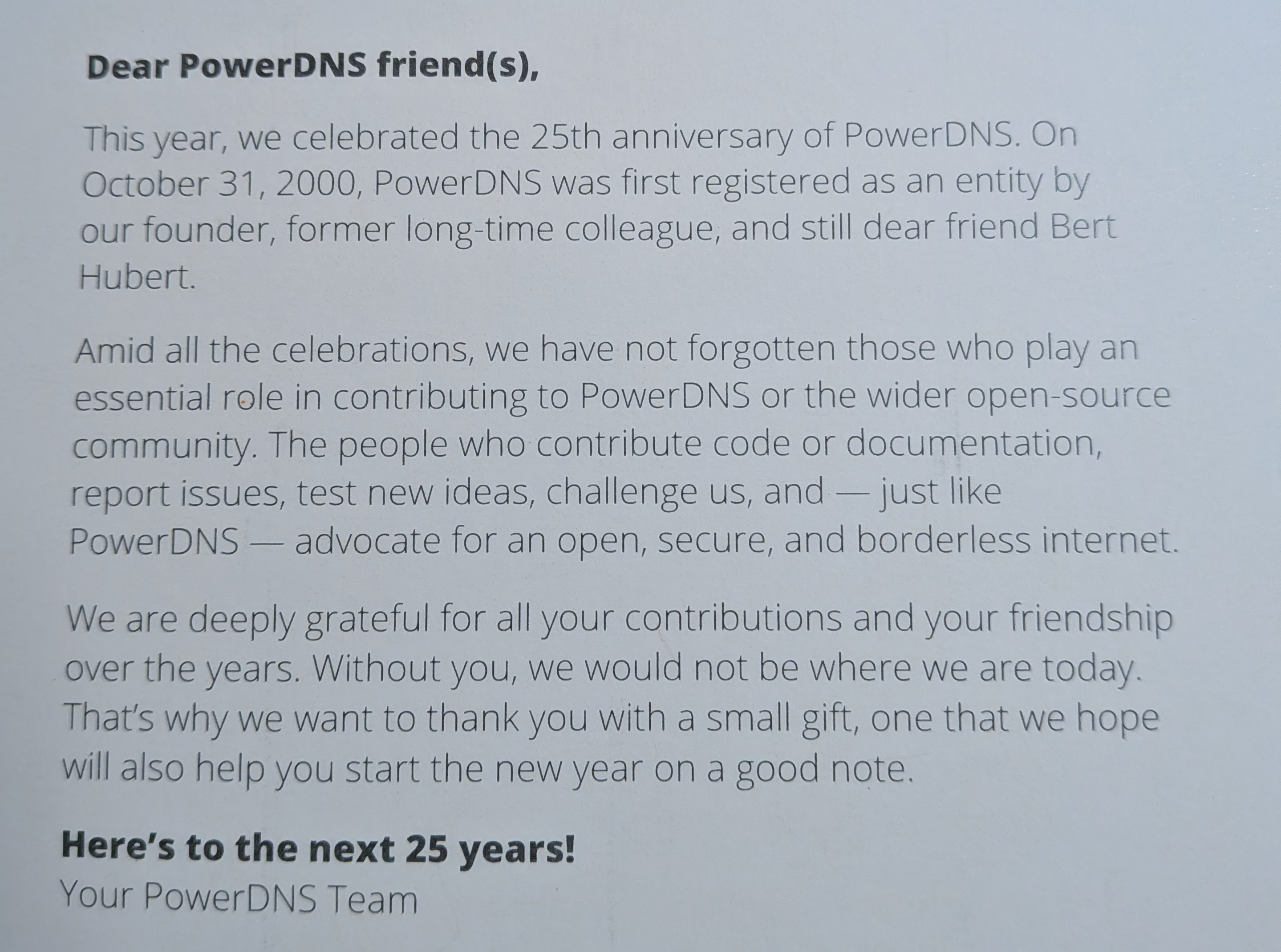 25 years powerdns